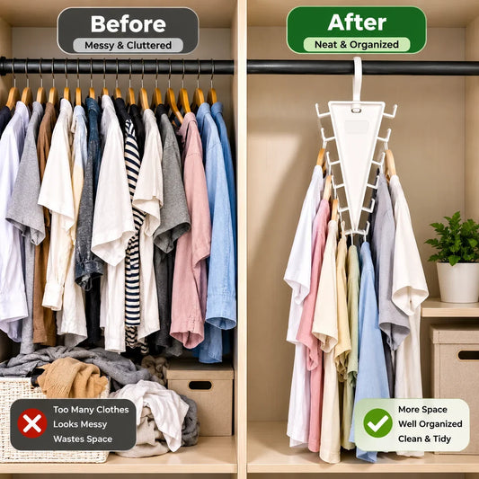12-Hook Space-Saving Wardrobe Organizer Home